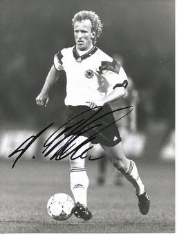 Andreas Brehme  DFB Weltmeister WM 1990  Fußball Autogramm  Foto original signiert 