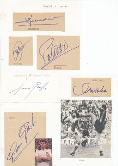 Italien 60er - 70er  mit Salvadore, Castano, Poletti, Bedin, Malastrasi, Prati, Corso   Fußball Autogramm Blatt original signiert 