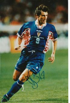 Davor Suker  Kroatien  WM 1998   Fußball Autogramm  30 x 20 cm Foto original signiert 