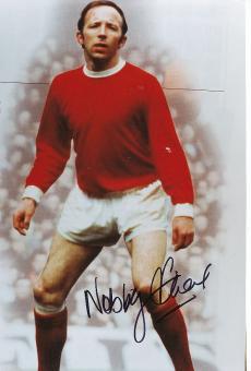 Nobby Stiles † 2020  England Weltmeister WM 1966  Fußball Autogramm 30 x 20 cm Foto original signiert 