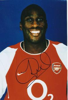 Sol Campbell  FC Arsenal London  Fußball Autogramm 30 x 20 cm Foto original signiert 