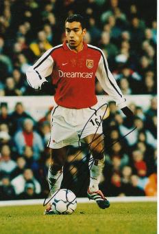 Robert Pires  FC Arsenal London  Fußball Autogramm 30 x 20 cm Foto original signiert 