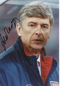 Arsene Wenger  FC Arsenal London  Fußball Autogramm 15 x 22 cm Foto original signiert 