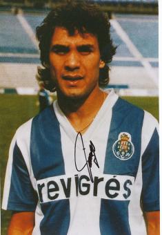 Rabah Madjer  FC Porto  Fußball Autogramm 30 x 20 cm Foto original signiert 
