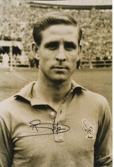 Raymond Kopa † 2017  Frankreich WM 1958  Fußball Autogramm 30 x 20 cm Foto original signiert 