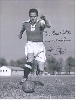 Raymond Kopa † 2017  Frankreich WM 1958  Fußball Autogramm 24 x 18 cm Foto original signiert 