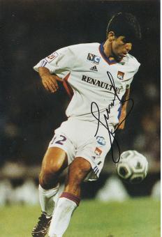Juninho   Olympique Lyon   Fußball Autogramm 30 x 20 cm Foto original signiert 