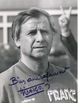 Michel Hidalgo † 2020  Frankreich Europameister EM 1984  Fußball Autogramm 16 21 cm Foto original signiert 