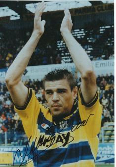 Savo Milosevic  AC Parma   Fußball Autogramm 30 x 20 cm Foto original signiert 