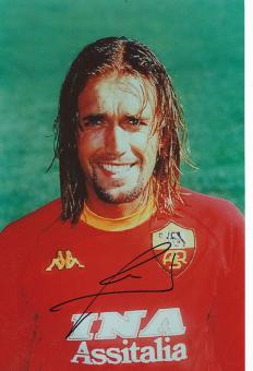 Gabriel Batistuta  AS Rom  Fußball Autogramm 30 x 20 cm Foto original signiert 