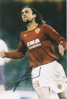 Gabriel Batistuta  AS Rom  Fußball Autogramm 30 x 20 cm Foto original signiert 