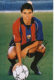 Javier Saviola  FC Barcelona  Fußball Autogramm 30 x 20 cm  Foto original signiert 