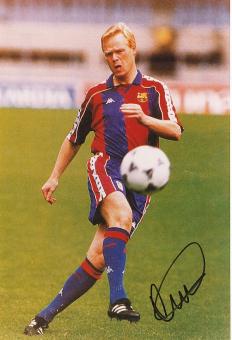 Ronald Koeman  FC Barcelona  Fußball Autogramm 30 x 20 cm  Foto original signiert 