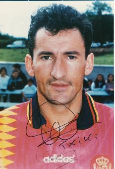 Txiki Begiristain   Spanien   Fußball Autogramm 30 x 20 cm  Foto original signiert 