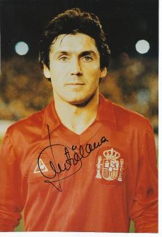 Carlos Santillana  Spanien  Fußball Autogramm 30 x 20 cm Foto original signiert 