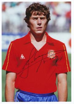 Emilio Butragueno   Spanien   Fußball Autogramm 30 x 21 cm Foto original signiert 
