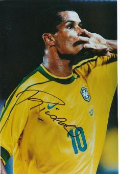 Rivaldo  Brasilien Weltmeister WM 2002  Fußball Autogramm 30 x 20 cm Foto original signiert 