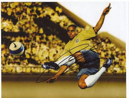 Roberto Carlos  Brasilien Weltmeister WM 2002  Fußball Autogramm 27 x 20 cm Foto original signiert 