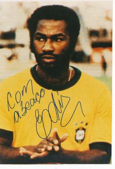 Edu "Jonas Eduardo Américo"  Brasilien Weltmeister WM 1970   Fußball Autogramm 30 x 20 cm Foto original signiert 