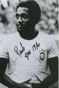 Paulo Cesar  Brasilien  Weltmeister WM 1970  Fußball Autogramm 30 x 20 cm Foto original signiert 