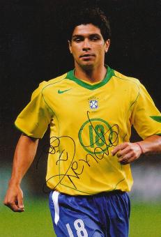 Renato "Renato Dirnei Florencino" Brasilien WM 2006  Fußball Autogramm 30 x 20 cm Foto original signiert 