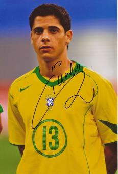Cicinho  Brasilien WM 2010  Fußball Autogramm 30 x 20 cm Foto original signiert 
