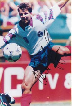Oleg Salenko Rußland WM 1994   Fußball Autogramm 30 x 20 cm Foto original signiert 