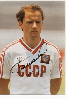 Igor Belanov  Rußland WM 1986   Fußball Autogramm 28 x 20 cm Foto original signiert 