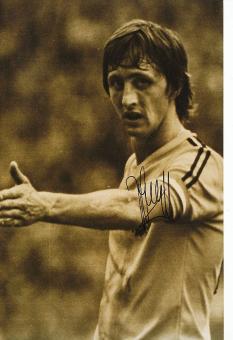 Johan Cruyff † 2016  Holland WM 1974  Fußball Autogramm 30 x 20 cm Foto original signiert 