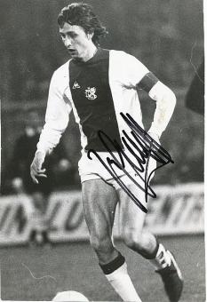 Johan Cruyff † 2016  Ajax Amsterdam & Holland WM 1974  Fußball Autogramm 21 x 14 cm Foto original signiert 