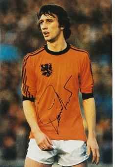 Rob Rensenbrink † 2020  Holland WM 1974  Fußball Autogramm 30 x 20 cm Foto original signiert 