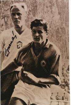 Jan Popluhar † 2011 CSSR WM 1958  Fußball Autogramm 30 x 20 cm Foto original signiert 