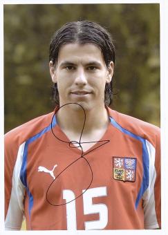 Milan Baros  Tschechien  Fußball Autogramm 30 x 21 cm  Foto original signiert 