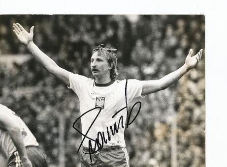 Andrzej Szarmach  Polen WM 1974  Fußball Autogramm 21 x 16 cm Foto original signiert 