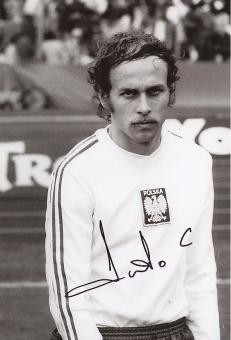 Grzegorz Lato  Polen WM 1974  Fußball Autogramm 30 x 20 cm Foto original signiert 