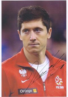 Robert Lewandowski  Polen  Fußball Autogramm 30 x 21 cm Foto original signiert 