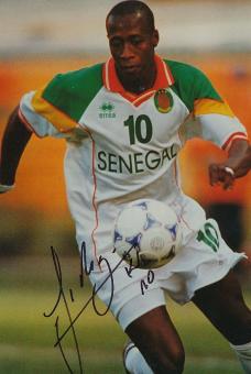 Khalilou Fadiga  Senegal  WM 2002  Fußball Autogramm 30 x 20 cm Foto original signiert 