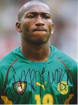 Eric Djemba Djemba Kamerun  Fußball Autogramm 26 x 20 cm Foto original signiert 