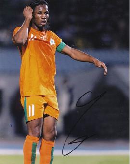 Didier Drogba  Elfenbeinküste  WM 2006  Fußball Autogramm 25 x 20 cm Foto original signiert 