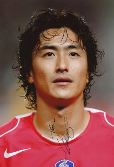Ahn Jung Hwan  Südkorea   Fußball Autogramm 30 x 20 cm Foto original signiert 