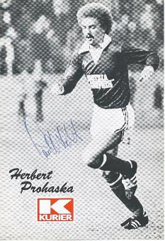 Herbert Prohaska  Austria Wien  Fußball 23 x 16 cm Autogrammkarte original signiert 