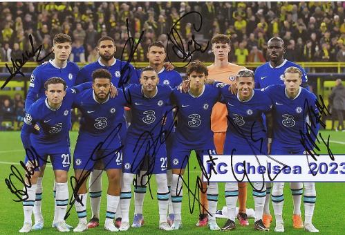 FC Chelsea London   Mannschaftsfoto Fußball original signiert 