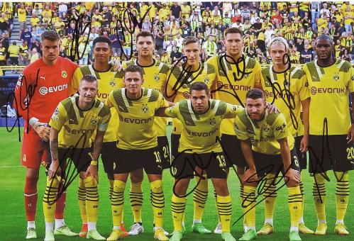 Borussia Dortmund    Mannschaftsfoto Fußball original signiert 