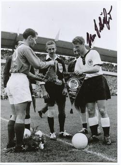 Hans Schäfer † 2017  DFB Weltmeister WM 1954  Fußball Autogramm 24 x 18 cm Foto original signiert 