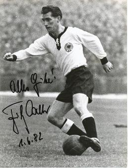 Fritz Walter † 2002  DFB Weltmeister WM 1954  Fußball Autogramm 24 x 18 cm Foto original signiert 