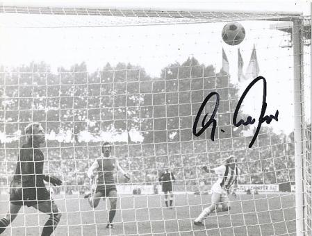 Günter Netzer   Borussia Mönchengladbach  Fußball Autogramm 21 x 16 cm Foto original signiert 