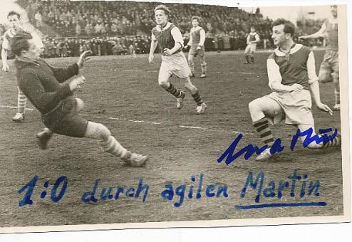 Herbert Martin † 2016  FC Saarbrücken & DFB  Saarland 1952  Fußball Autogramm 20 x 13 cm Foto original signiert 