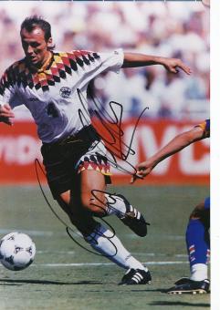 Jürgen Kohler   DFB Weltmeister WM 1990  Fußball Autogramm 30 x 20 cm Foto original signiert 