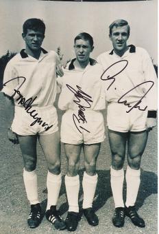 Günter Netzer & Jupp Heynckes & Bernd Rupp  Borussia Mönchengladbach  Fußball Autogramm 30 x 20 cm Foto original signiert 