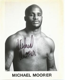 Michael Moorer  USA Weltmeister  Boxen  Autogramm 20 x 24 cm Foto original signiert 
